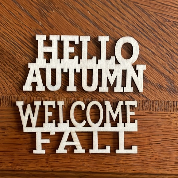 5 Wooden groups of words Fall - Picture 2 of 4